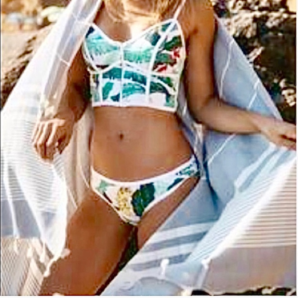 Aly Daly Tropical Zip Up Suit.